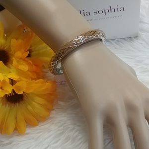 NWT LIA SOPHIA Burnt Orange HONEY LUST Stretch Bracelet M